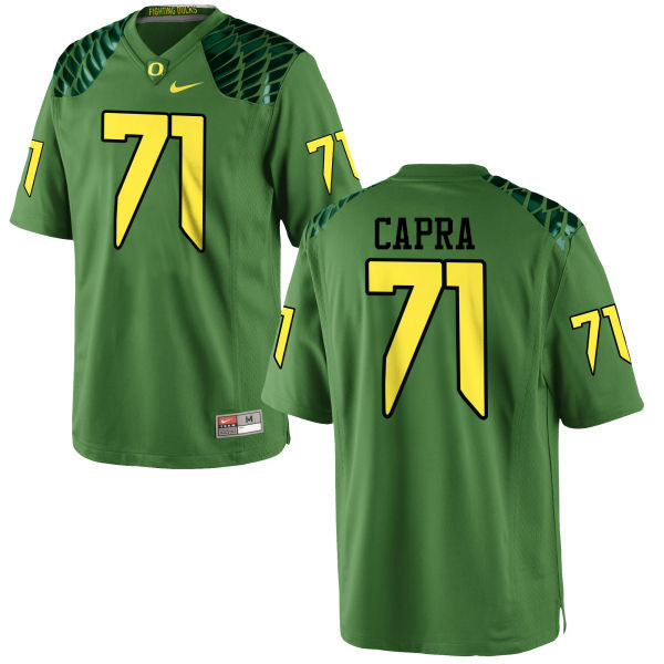 Men #71 Jacob Capra Oregon Ducks College Football Jerseys-Apple Green - Click Image to Close